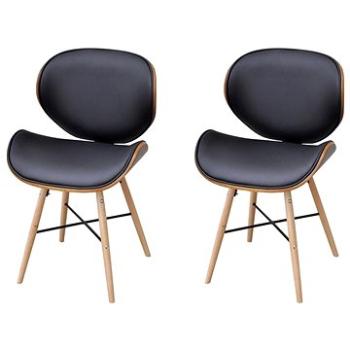 Jídelní židle 2 ks ohýbané dřevo a umělá kůže (241688)