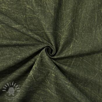 Bavlněná látka DIRTY WASH Snoozy camo green