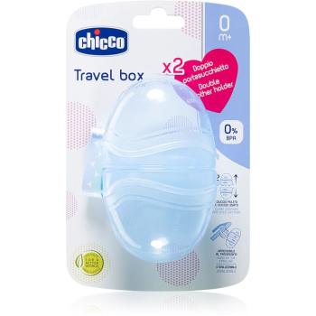 Chicco Double Soother Holder krabička na dudlík Blue 1 ks