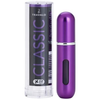 Travalo Classic Black plnitelný rozprašovač parfémů unisex Purple 5 ml