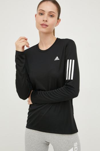 Běžecké triko s dlouhým rukávem adidas Performance Own The Run černá barva