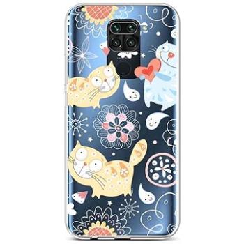 TopQ Kryt Xiaomi Redmi Note 9 silikon Happy Cats 52423 (Sun-52423)