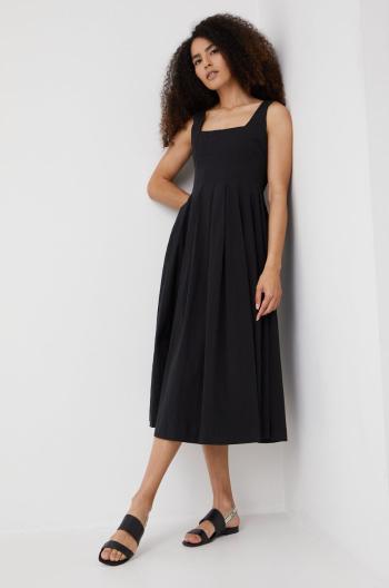 Šaty Sisley černá barva, midi