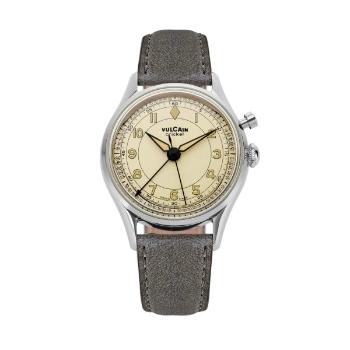 Vulcain Cricket Classique 36 mm - Eggshell - Grey