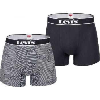 Levi's LOGO STRIPE BOX Pánské boxerky, černá, velikost M