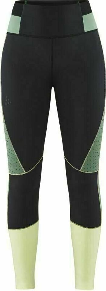 Craft PRO Charge Blocked Women's Tights Giallo/Black XS Běžecké kalhoty / legíny