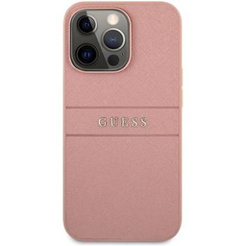 Guess PU Leather Saffiano Zadní Kryt pro Apple iPhone 13 Pro Pink (3666339023492)