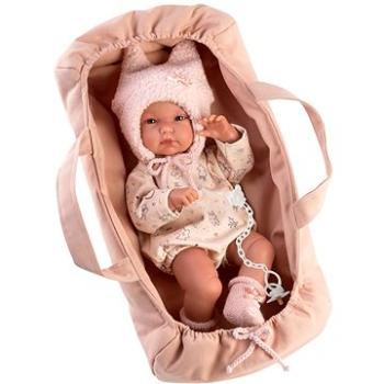 Llorens 63572 New Born Holčička - realistická panenka miminko s celovinylovým tělem - 35 cm  (8426265635726)