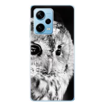 Odolné silikonové pouzdro iSaprio - BW Owl - Xiaomi Redmi Note 12 Pro+ 5G