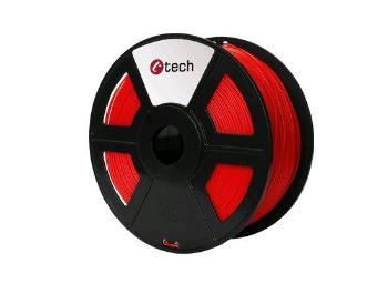 C-TECH Tisková struna (filament) PLA, 1,75mm, 1kg, flourescentní červená, 3DF-PLA1.75-FR