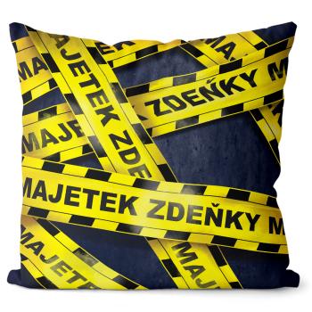 Polštář Majetek + jméno – ženská jména (Velikost: 55 x 55 cm, Jméno: Zdeňka)