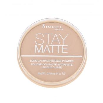 Rimmel London Stay Matte 14 g pudr pro ženy poškozená krabička 004 Sandstorm