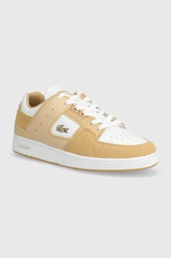 Kožené sneakers boty Lacoste Court Cage Leather béžová barva, 47SFA0105