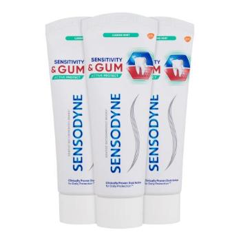 Sensodyne Sensitivity & Gum Caring Mint Trio zubní pasta zubní pasta 3 x 75 ml unisex