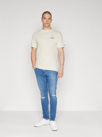 Tommy Jeans pánské béžové triko - XL (ACG)