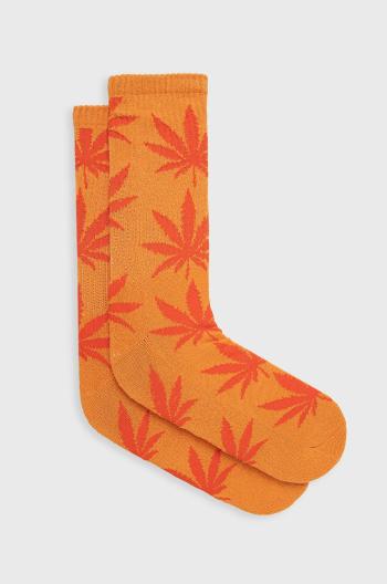 Ponožky HUF pánské, oranžová barva