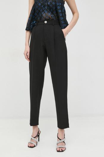 Kalhoty Custommade Pianora dámské, černá barva, fason cargo, high waist