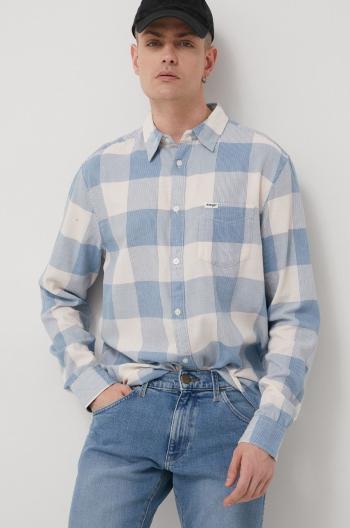 Bavlněné tričko Wrangler pánská, regular, s klasickým límcem