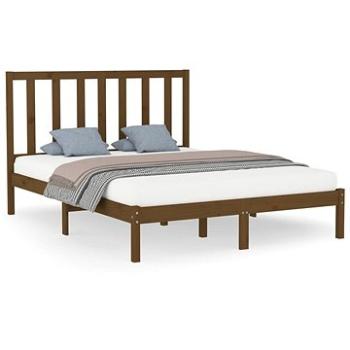 Rám postele medově hnědý masivní dřevo 150 × 200 cm King Size, 3106776 (3106776)