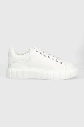 Kožené sneakers boty GOE bílá barva, LL2N4078