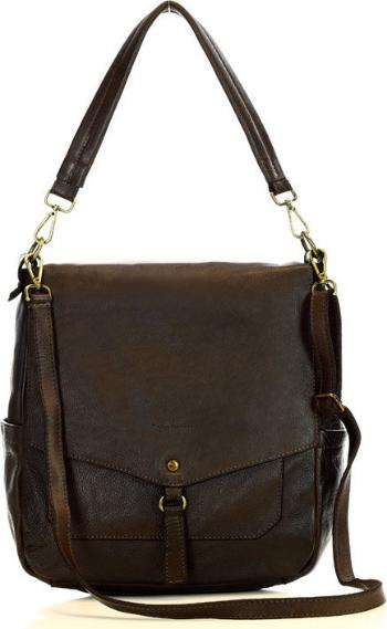 MARCO MAZZINI TMAVĚ HNĚDÁ CROSSBODY Z PŘÍRODNÍ KŮŽE (V187D) Velikost: ONE SIZE