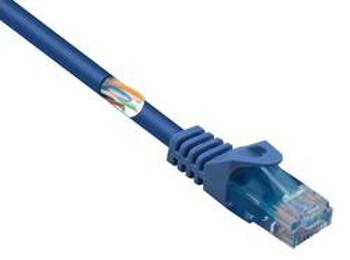 Síťový kabel RJ45 Basetech BT-1717471, CAT 5e, U/UTP, 5.00 m, modrá