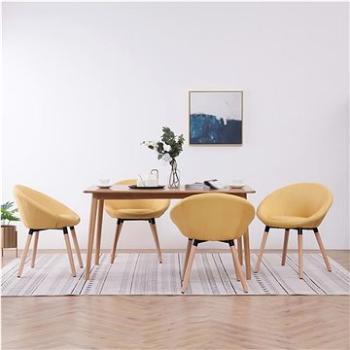 Jídelní židle 4 ks žluté textil (278109)
