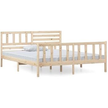 Rám postele masivní dřevo 140 × 190 cm, 3101133 (3101133)