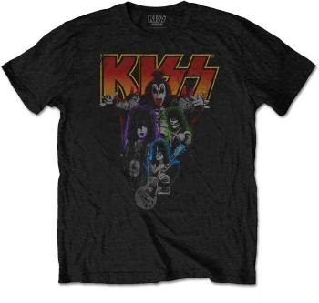 Kiss Tričko Unisex Neon Band Black 2XL