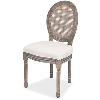 Jídelní židle 2 ks krémové textil (244089)