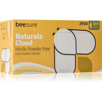 BeeSure Naturals Cloud White nitrilové nepudrované rukavice velikost L 2x150 ks