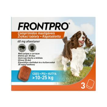 FRONTPRO Antiparazitární žvýkací tablety pro psy (10-25 kg) 3 tablet