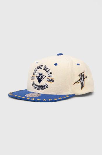 Kšiltovka Mitchell&Ness Golden State Warriors béžová barva, vzorovaná, HHSS7510-GSWYYPPPOFWH