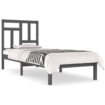 Rám postele šedý masivní borovice 90 × 190 cm Single, 3104510 (3104510)