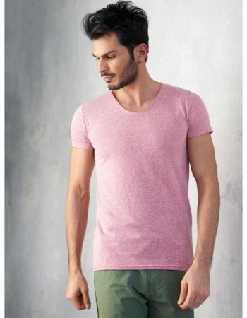 Pánské světle fialové melanžové tričko