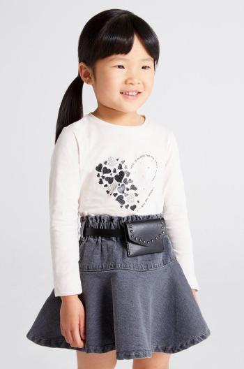 Dětská riflová sukně Mayoral šedá barva, mini, áčková