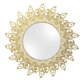 Zrcadlo s zlatým rámem Peacock Feathers
