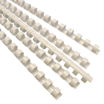 Plastové hřbety pro kroužkovou vazbu 10 mm, bílé, 100 ks
