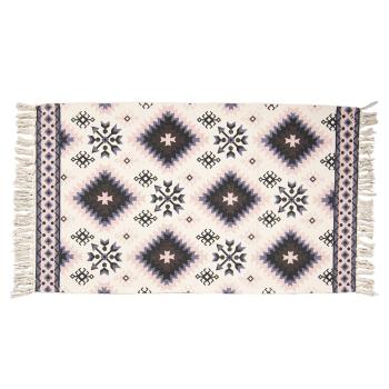 Bavlněný koberec s barevnými ornamenty a třásněmi - 70*120 cm KT080.056