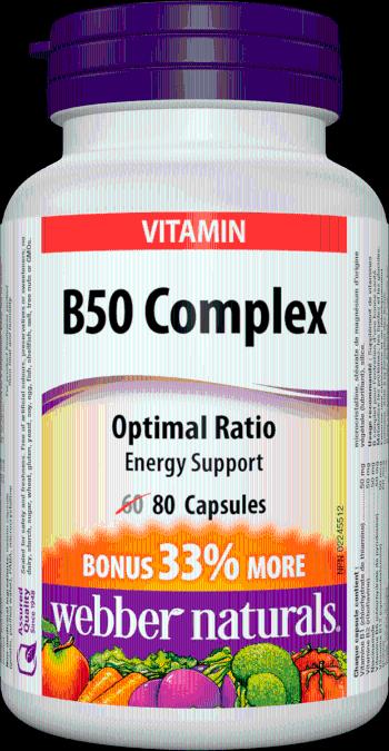 Webber Naturals B50 Complex 80 kapslí