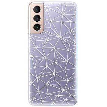 iSaprio Abstract Triangles 03 - white pro Samsung Galaxy S21 (trian03w-TPU3-S21)