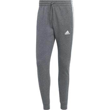 adidas ESSENTIALS FLEECE 3-STRIPES TAPERED CUFF Pánské tepláky, šedá, velikost