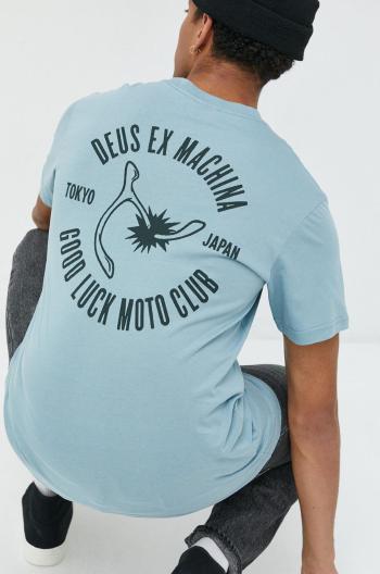 Bavlněné tričko Deus Ex Machina s potiskem