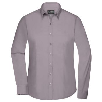 James & Nicholson Dámská košile s dlouhým rukávem JN677 - Ocelová | XL