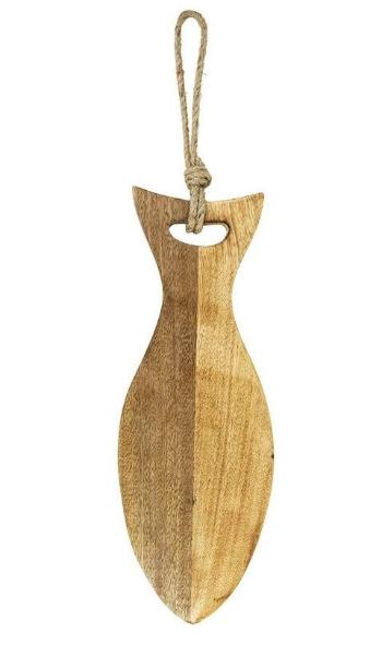 Prkénko ve tvaru ryby z mangového dřeva Mango wood Fish - 14*1.5*37cm CISV38
