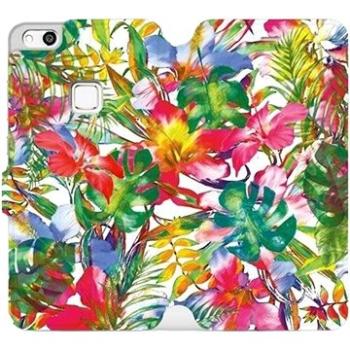 Flipové pouzdro na mobil Huawei P10 Lite - MG07S Pestrobarevné květy a listy (5903226339242)