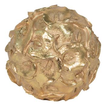 Zlatá antik dekorační květinová koule Flawie - Ø 10 cm 6PR4780
