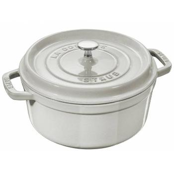 Litinový hrnec Cocotte Staub kulatý bílý lanýž 20 cm