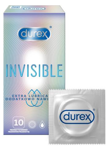 Durex Invisible Extra Lubricated Kondomy 10 ks