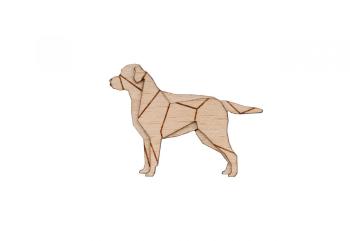 Dřevěná brož ve tvaru Walking Labrador Brooch s praktickým zapínáním a možností výměny či vrácení do 30 dnů zdarma